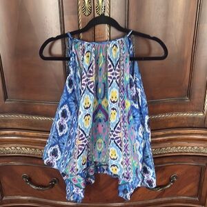 Zara Blue Asymmetrical Tank Top